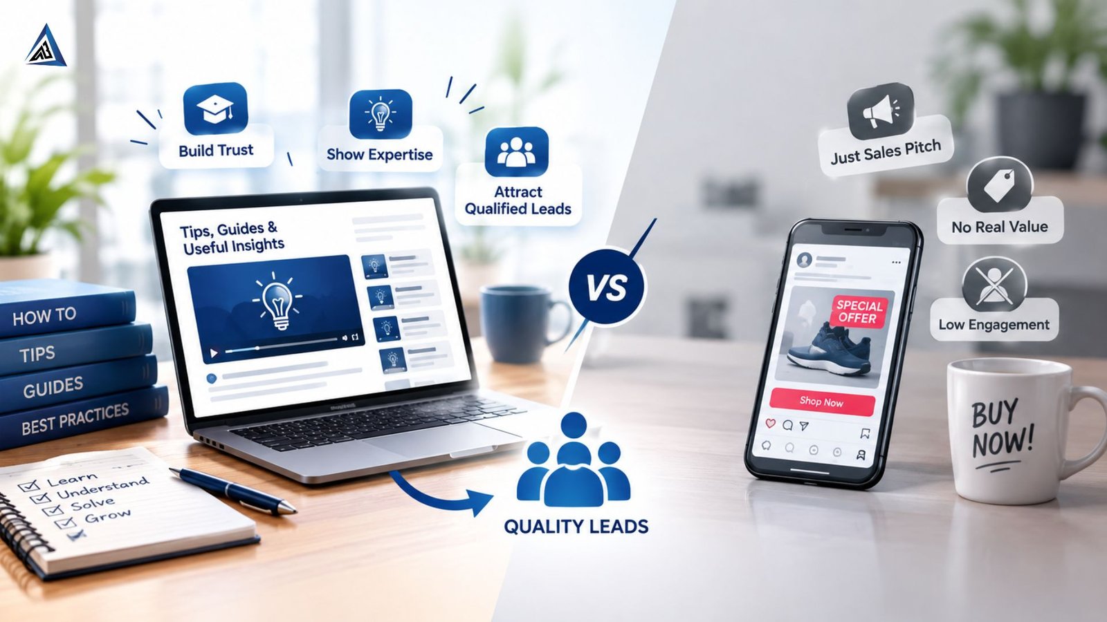 Educational Content vs Promotional Content for Leads